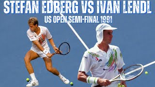 STEFAN EDBERG VS IVAN LENDL  1991 MENS US OPEN SEMIFINAL [upl. by Krawczyk]