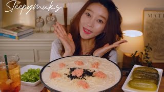 asmr creamy pasta  mukbang eating sounds [upl. by Brietta977]