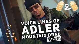 Call of Duty CODM COD Mobile Voice Lines of Adler Mountain Drab Multiplayer Battle Royale Season 13 [upl. by Seiuqram]