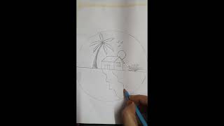 Easy Circle drawing  How to draw circle scenery drawing 🪩 art everyone circle easydrawing [upl. by Placido]