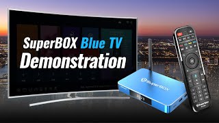 SuperBOX S5 Max Blue TV Demonstration [upl. by Verbenia]