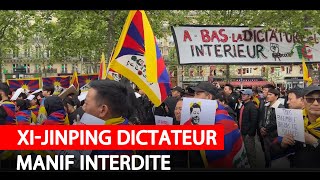 Laurent Nuñez se fait copieusement sermonner  Manif à Paris contre XiJinping [upl. by Ennaisoj]