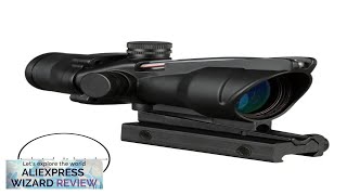 4X32 Hunting Riflescope Real Fiber Optics Grenn Red Dot Illuminated Etched Reticle Review [upl. by Otreblif]