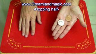 Quick but baffling coin trick Hopping Half Closeup coin Illusion [upl. by Erimahs]