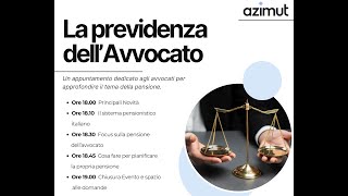 Webinar La previdenza dellAvvocato 4 11 2024 [upl. by Nitsruk]