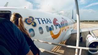 Flying from Krabi to Bangkok KBV  BKK  Thai Smile Airways [upl. by Nyvar]