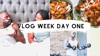 Vlog Day One  Wedding Prep Gym Lunch Dinner  Destene amp Brandon [upl. by Ajnot]