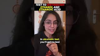 Chemical Test to Distinguish Between the Ethanol And Ethanoic Acid CBSE Class 10 ChemistryCbse2024 [upl. by Aracat522]