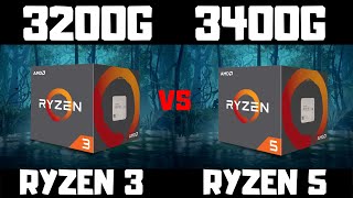 Ryzen 3 3200g Vs Ryzen 5 3400g RTX 2060 Benchmark Comparison In 12 Games [upl. by Laughry]