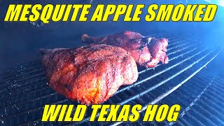 Mesquite and Apple Smoked Wild Texas HogCook Taste Test Review survival food family fun [upl. by Secnirp]