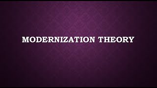 Modernization Theory in Urdu and English with examples [upl. by Lotsyrk]