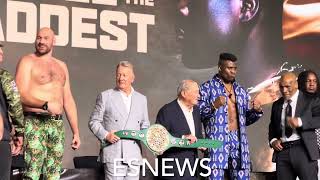 Final Face Off Tyson Fury Vs Francis Ngannou Who You Got  EsNews Boxing [upl. by Waneta]