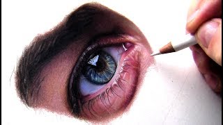 Drawing a Eye in Colored Pencil [upl. by Maxia492]