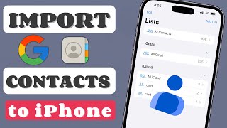 How to Import Google Contacts to iPhone  Import Google Contacts to iCloud on iPhone [upl. by Ttayw982]