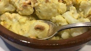 Coliflor gratinada con almendras y queso de cabra [upl. by Inat]