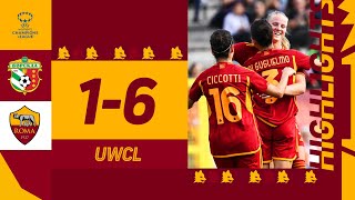 🤩 QUALIFICATE 🤩 Vorskla 16 Roma  HIGHLIGHTS UWCL [upl. by Aerbas]