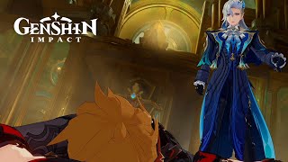 Tartaglia Goes Wild Versus Neuvillette Cutscene Animation  Archon Quest Act 2  Genshin Impact 40 [upl. by Attennot]