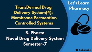 Transdermal Drug Delivery System4  Different Types of systems1  BPharm  NDDS  Semester7 [upl. by Enomor]