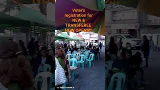 VOTERS REGISTRATION NOW OPENS FOR NEW AND TRANSFEREE COMELEC VOTERS REGISTRATIONfypシ゚viral [upl. by Berry]