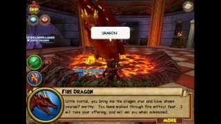 Wizard101 Fire Dragon Quest Level 48 Fire Spell [upl. by Gnuhn]