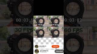 120 FPS VS 90 FPS VS 60 FPS VS 30 FPS PUBG MOBILE255pubgmobile pubgm fps ytshorts shortfeed 1m [upl. by Aserat]
