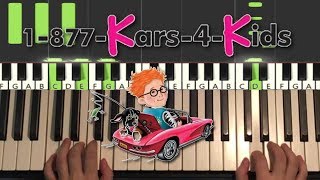 1877 Kars For Kids  Theme Song Piano Tutorial Lesson [upl. by Nolat]