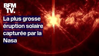 La Nasa a capturé la plus grosse éruption solaire de ces dix dernières années [upl. by Joung252]