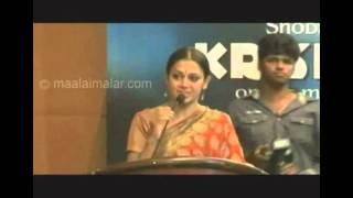 Actress Shobana press meet by videomaalaimalarcom [upl. by Amelia502]