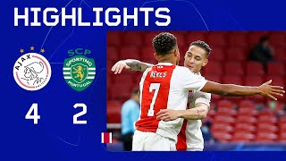 18 points  𝐇𝐈𝐒𝐓𝐎𝐑𝐘 ⚪️🔴⚪️  Highlights Ajax  Sporting CP  UEFA Champions League [upl. by Ninette]