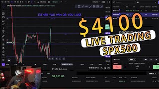 Live Trading SPX500 Making 4100 While Cooking Breakfast [upl. by Hedveh]