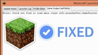 How to Fix the Error could not find or load main class infomineshafterGameStarter [upl. by Siblee]