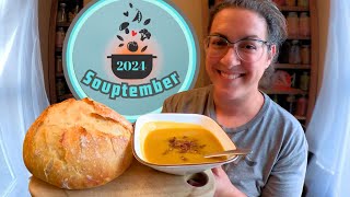 Creamy Squash Soup With Crusty Bread  FarmtoTable Dinner From Scratch [upl. by Navinod]