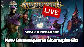 NEW Ossiarch Bonereapers vs Gloomspite Gitz  Age of Sigmar Battle Report [upl. by Inaja905]