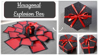 Hexagonal Explosion BoxExplosion Box Full Tutorial [upl. by Gausman]