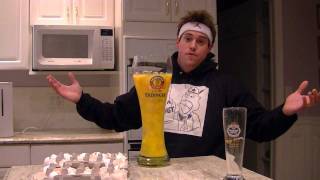 Drinking 50 Raw Eggs From The Worlds Biggest Beer Glass [upl. by Maisie317]