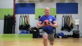 EOM  Exercise of the Month  Dave Wentz  Reverse Lunges w A Medicine Ball Rotation [upl. by Artina]