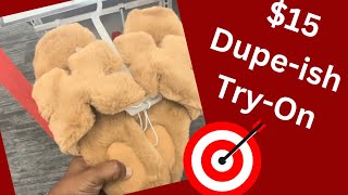 Vlog Dollar Spot WalkThru H Dupeish Slipper  Chit Chat target slippers vlog dupes [upl. by Rednael690]