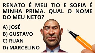 🔥3 QUESTÕES DE RACIOCÍNIO LÓGICO PARA DESTRAVAR SEU CÉREBRO🧠 NÍVEL 1 [upl. by Abagael]