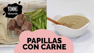 4 PAPILLAS con CARNE para bebés de 8 a 10 meses [upl. by Gonagle958]