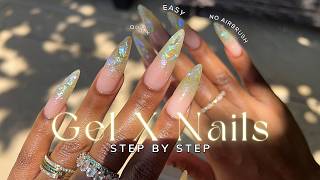 How To Do Ombre Gel Nails NO SPONGE NO AIRBRUSH✨ gel x nails tutorial [upl. by Andrei]