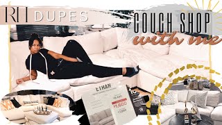 COUCH SHOP WITH ME FOR MY DREAM HOME  COMPARING CLOUD COUCH RH DUPES UP CLOSE  SAVESTO  EP 37 [upl. by Gove]