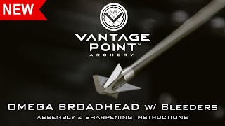 How to Sharpen Vantage Point Archery VPA Omega Broadhead w Bleeder Blades  LAYFLAT Sharpening [upl. by Annel]