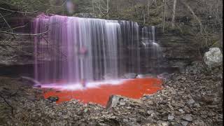 Rhodamine dye injection above Ranger Falls Time lapse [upl. by Philipines]