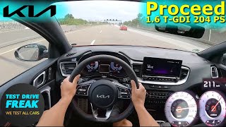 2023 Kia Proceed GT 16 TGDI 204 PS TOP SPEED GERMAN AUTOBAHN DRIVE POV [upl. by Tezil]