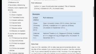 Quick guide to OU Harvard style referencing [upl. by Boser]