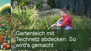 Gartenteich mit Teichnetz abdecken So gehts [upl. by Ahsin764]