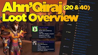 AhnQiraj Loot Overview New Items from AQ20 amp AQ40 in WoW Classic [upl. by Aya963]