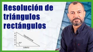 Resolución de triángulos rectángulos Ejemplos resueltos [upl. by Jola]