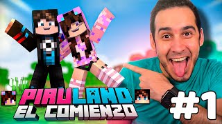 SOBREVIVIENDO LAS PRIMERAS NOCHES CON UNA NOOB EN PIRULAND 1  Minecraft  HaroldArtistPlay [upl. by Wolram]