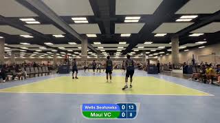 2024 Hawaii 50 Classic Volleyball Tourney  High School Div  Round 2  WellsLogos vs Maui [upl. by Novel]